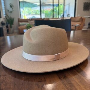 Rag & Bone Camel Fedora with Ribbon